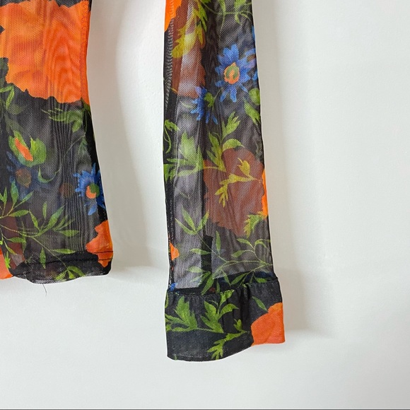 Floral Printed Top in net - Picture 6 of 7
